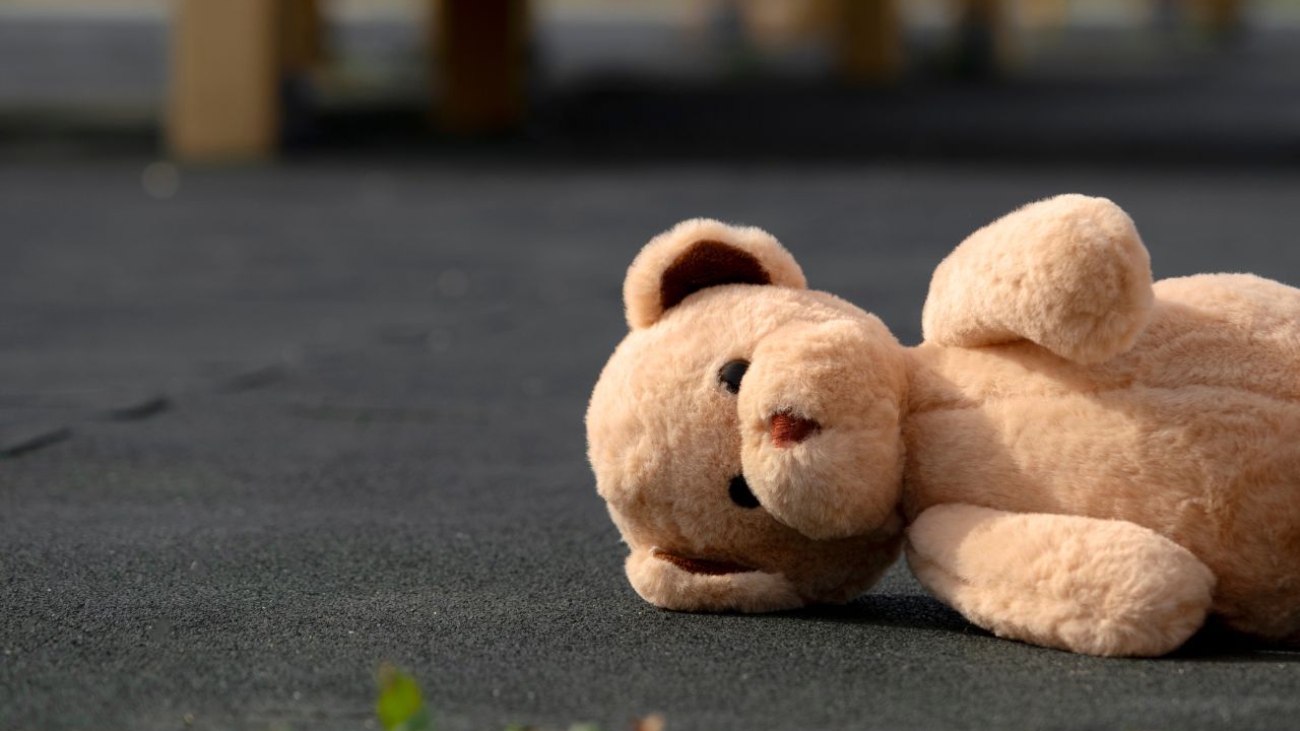 Niños desaparecidos dejan en la calle a osito de peluche